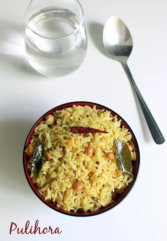 pulihora recipe, andhra pulihora, chintapandu pulihora