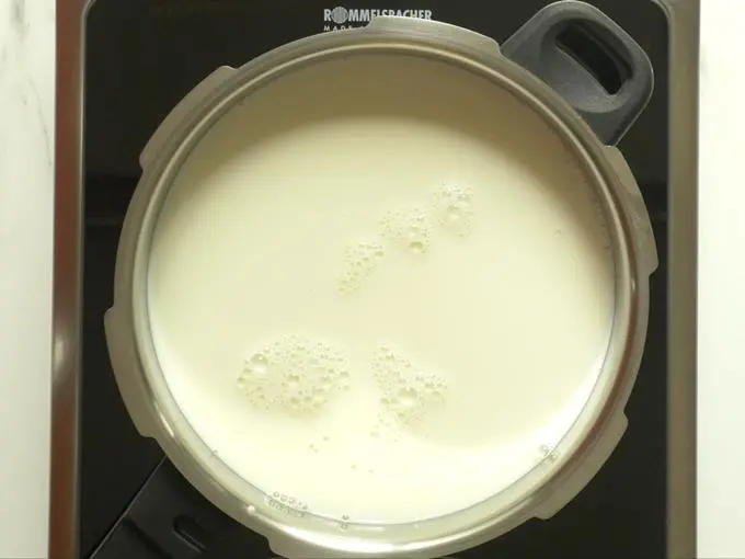 boil milk for rice payasam paramannam