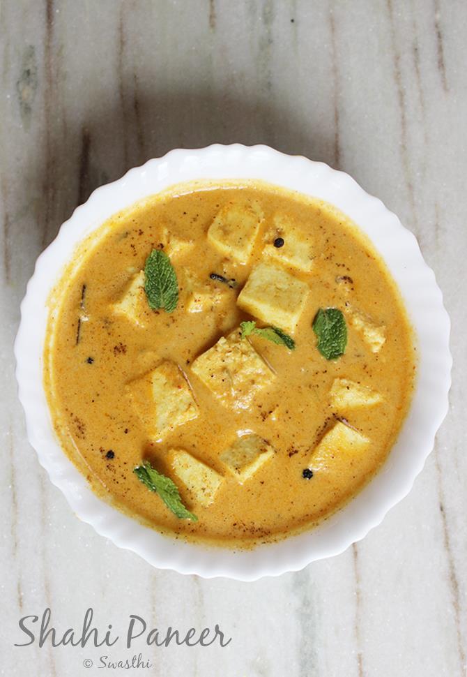 Shahi Paneer Recipe How To Make Shahi Paneer Swasthi S Recipes