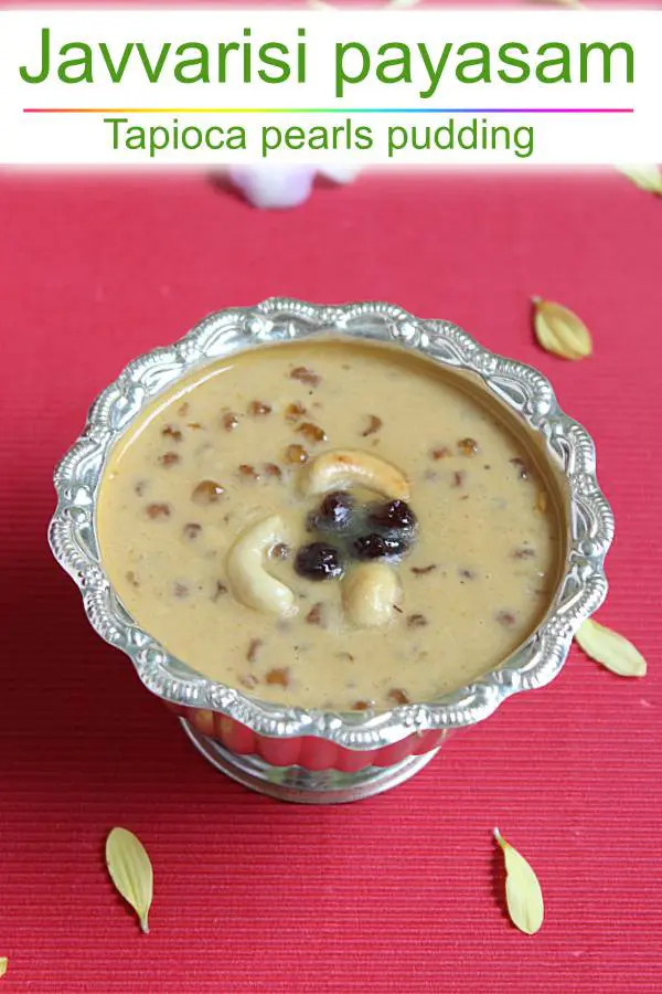 Javvarisi payasam (stovetop & instant pot)