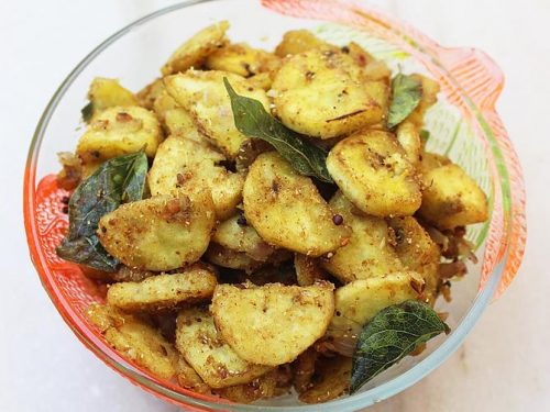Raw Banana Curry Recipe   Aratikaya Kura   Plantain Curry - 3