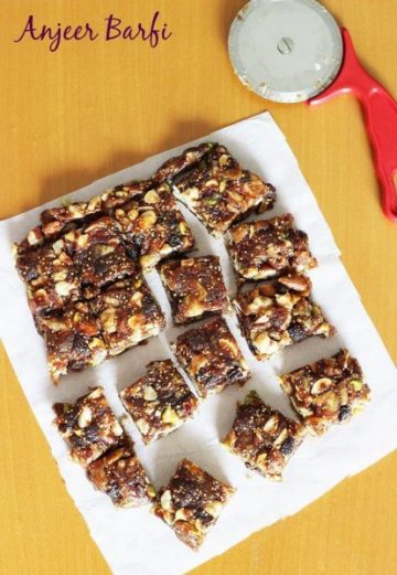 Anjeer barfi recipe | How to make anjeer barfi (sugar free barfi)