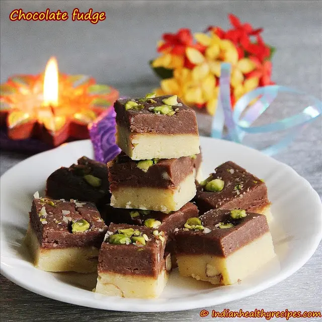 double decker easy chocolate burfi recipe