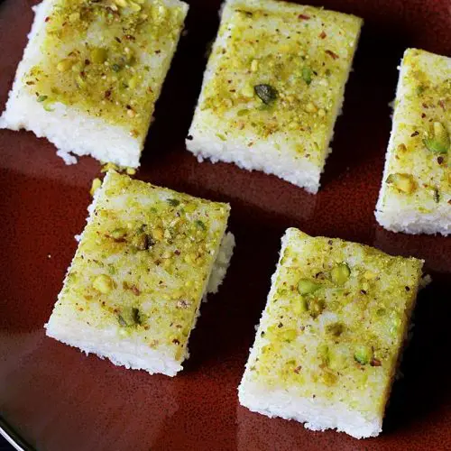 diwali sweets recipe - coconut burfi