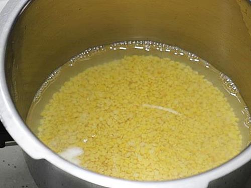 Rinse & cook lentils for moong dal