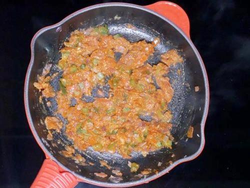 frying masala until it leaves the pan