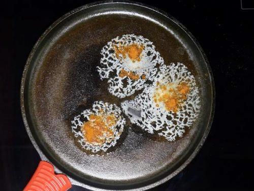 heating butter on tawa to toast pav