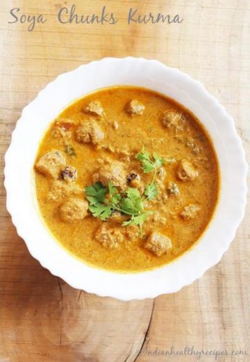 Soya chunks kurma | Meal maker kurma