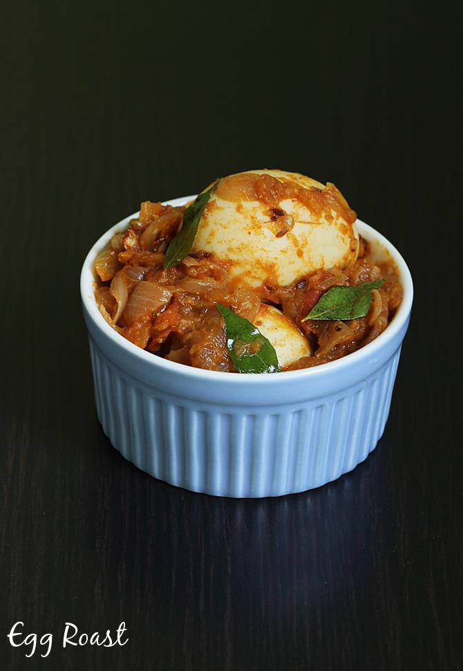 easy egg roast recipe swasthis recipes