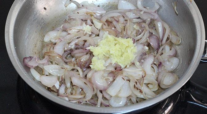 sauteing ginger garlic for egg roast recipe