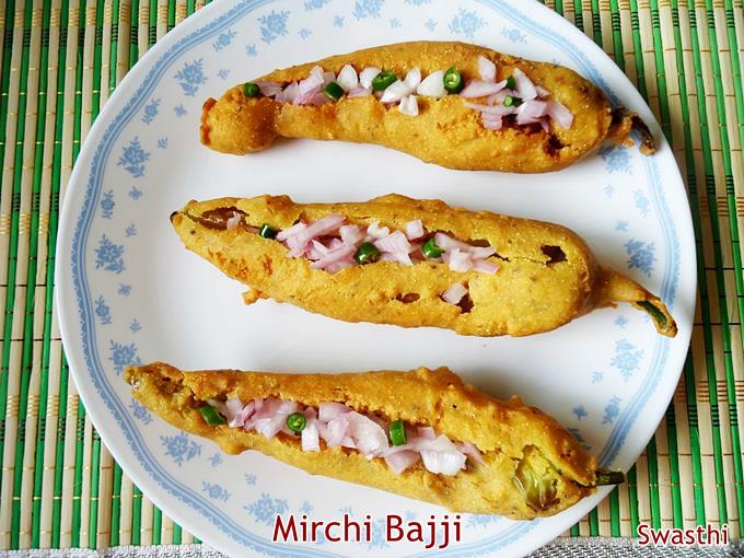 Mirchi Bajji Recipe   Mirapakaya Bajji   Swasthi s Recipes - 58