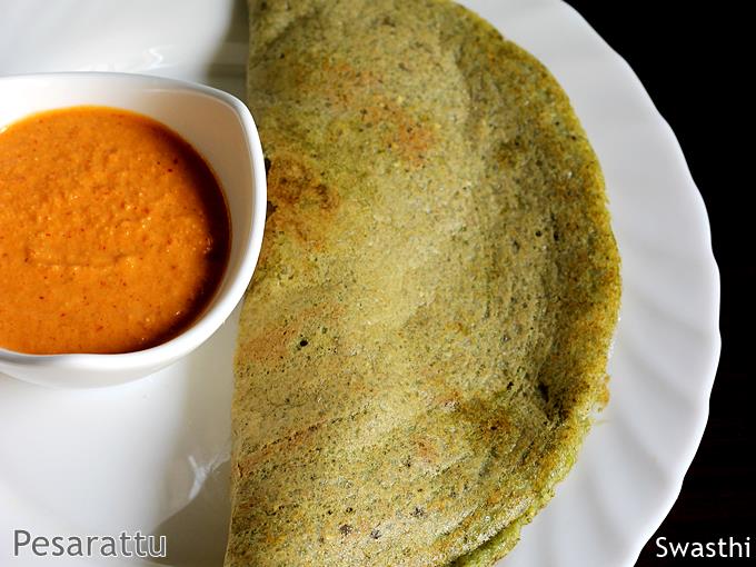 Pesarattu recipe | How to make pesarattu dosa - Swasthi's Recipes