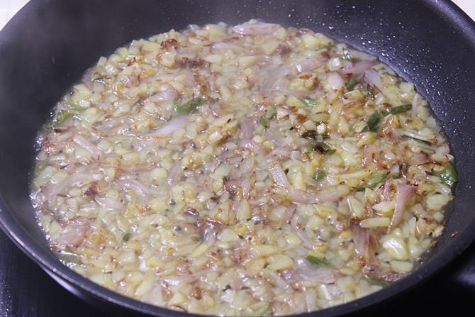 cooking until aloo turns tender to make potato sandwich recipe