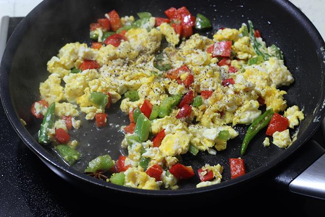 addition of spice powders vinegar for egg noodles