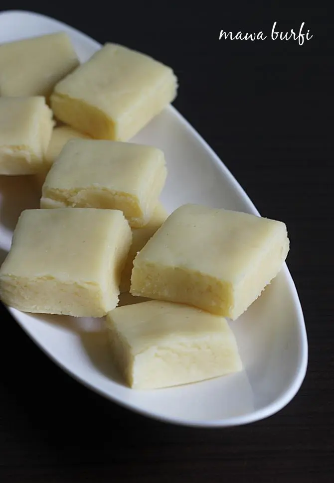 Indian milk dessert - mawa barfi recipe