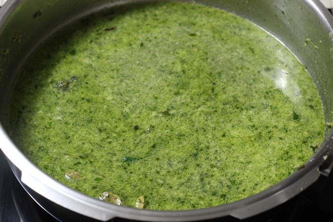addition of mint coconut paste for pudina rice