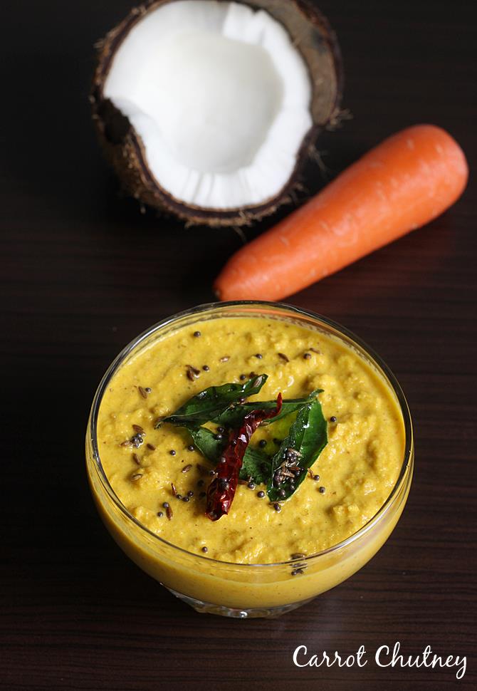 carrot pachadi or carrot chutney