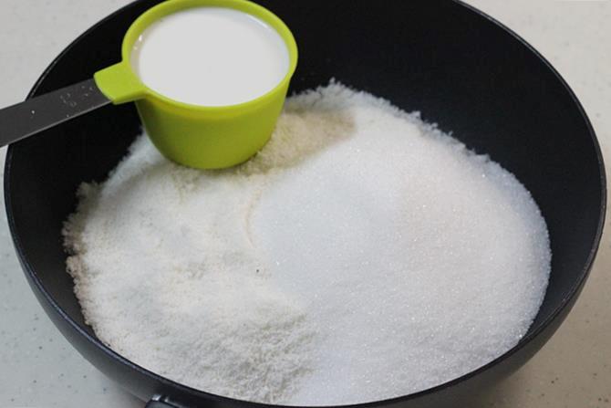 ingredients for coconut ladoo recipe