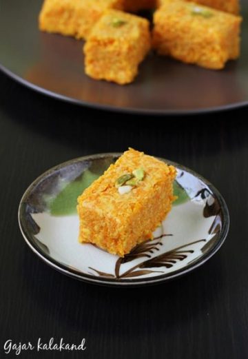 gajar kalakand | condensed milk recipes