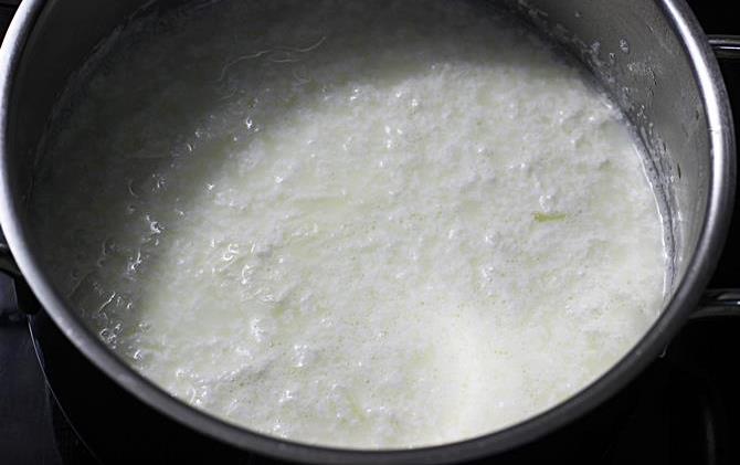 curdled milk for gajar kalakand recipe