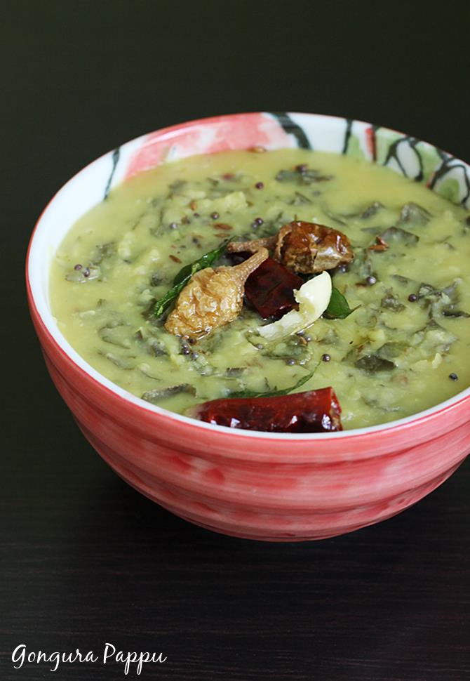 gongura pappu ready to serve with rice