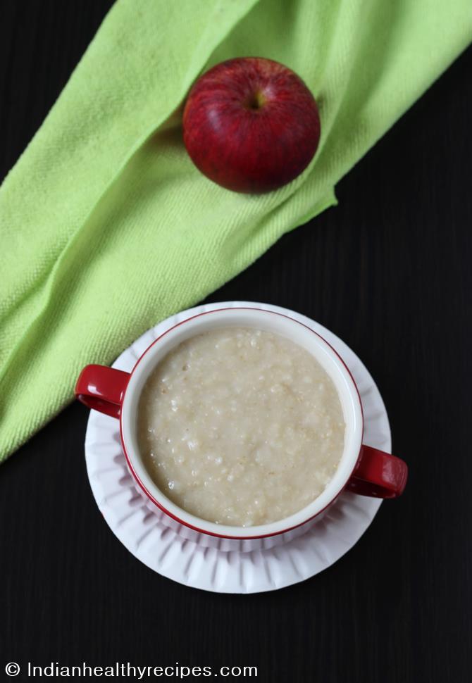 apple oats porridge for babies