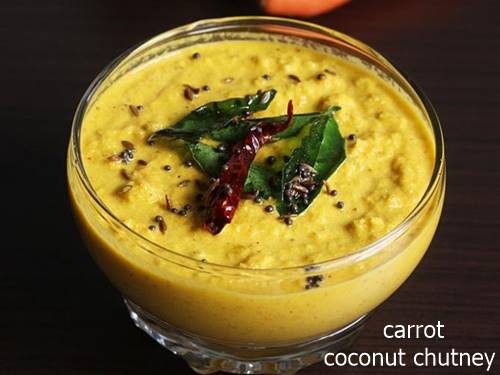 carrot chutney in a glass bowl