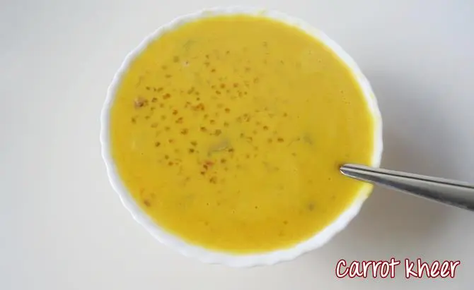 carrot payasam carrot kheer recipe