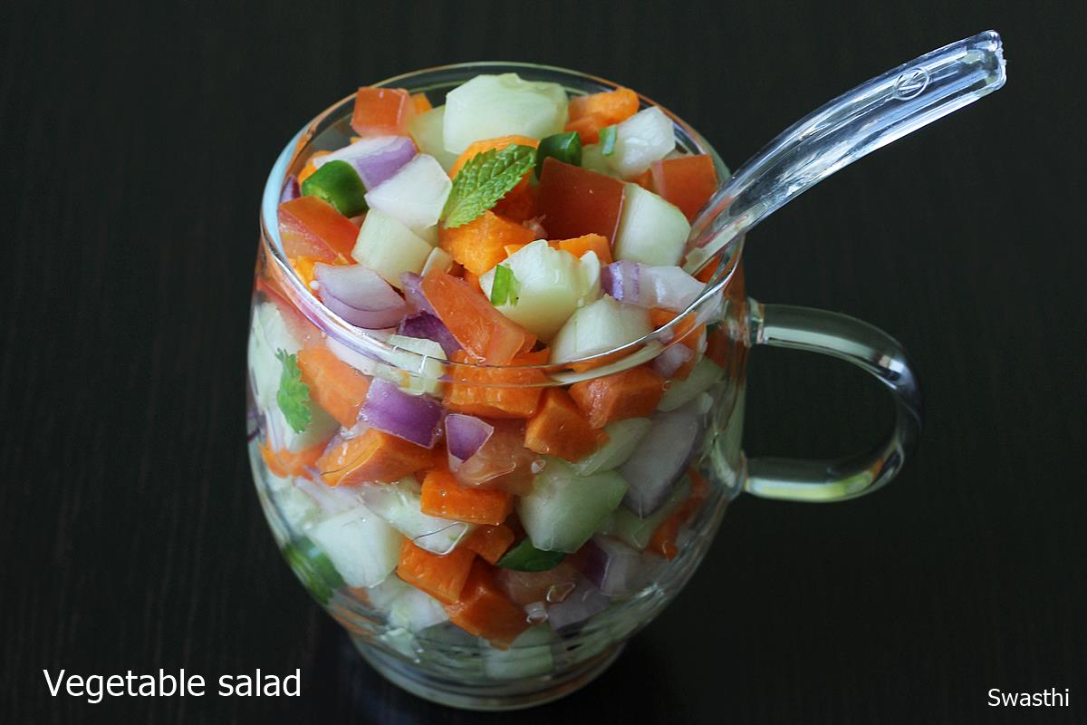 Vegetable Salad Recipe Indian Vegetable Salad Recipe Salad Recipes