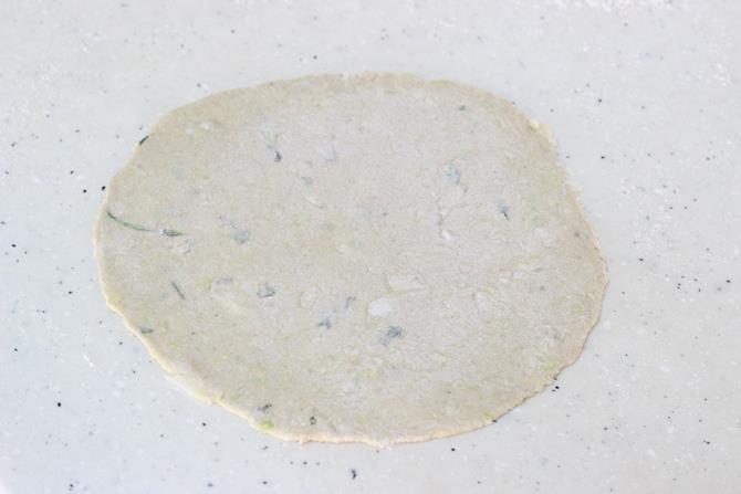 Roll to a evenly round shaped paratha