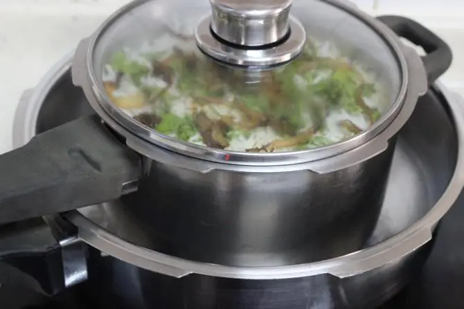 seal the pot for dum process to make fish biryani recipe