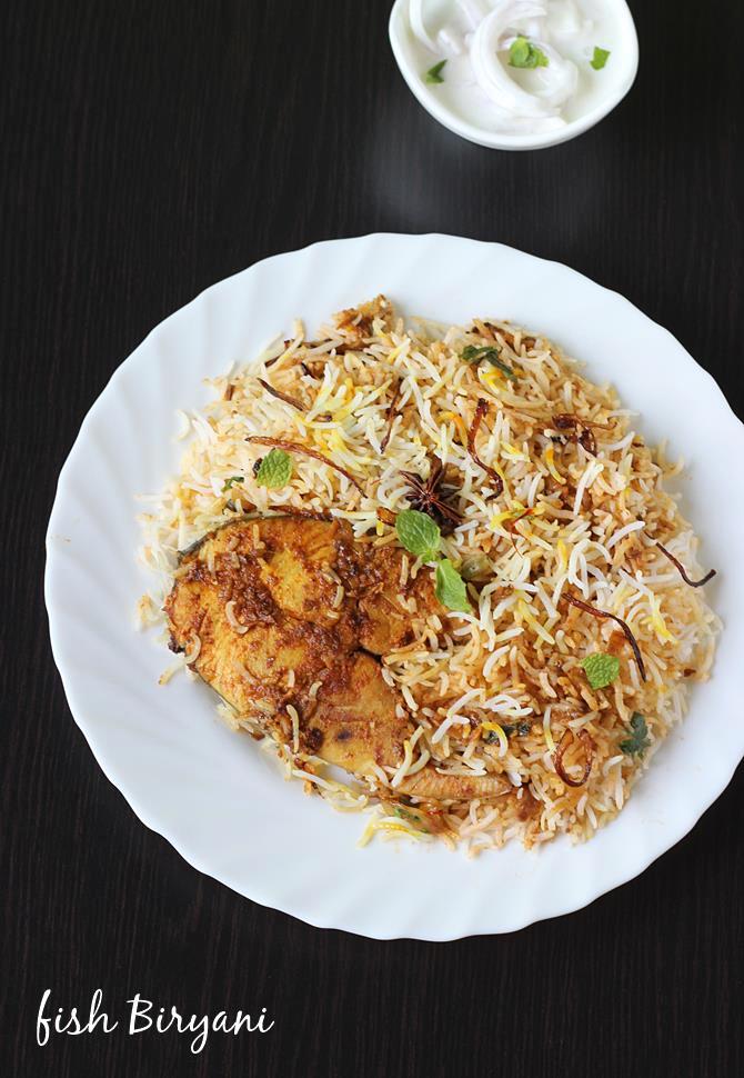 Fish biryani recipe | How to make fish biryani | Fish dum biryani recipe