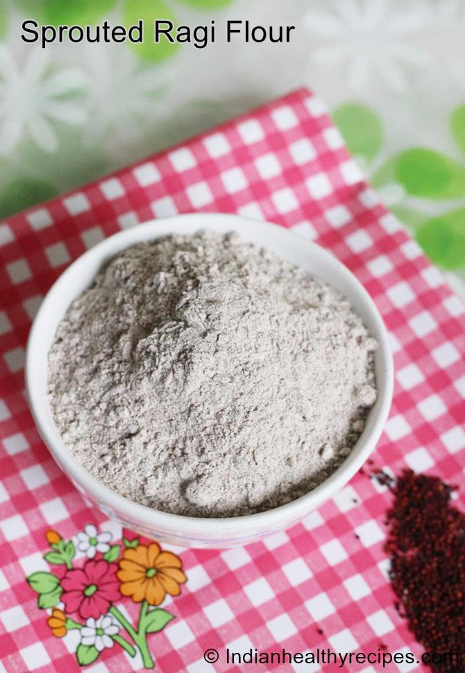 sprouting millets to make ragi flour ragi powder recipe