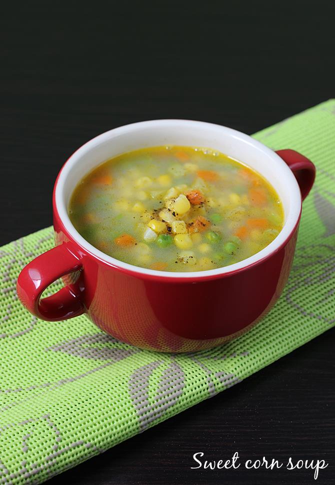 sweet corn soup swasthis recipes