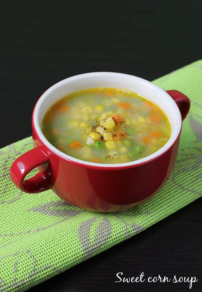 sweet corn soup swasthis recipes