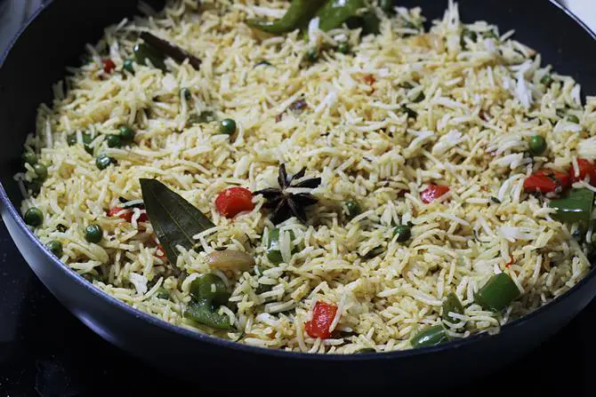 addition of fresh lemon juice for capsicum pulao recipe