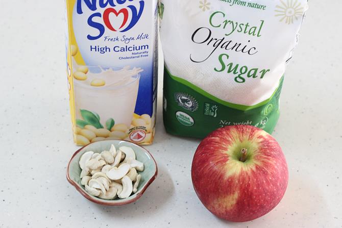 ingredients for apple shake