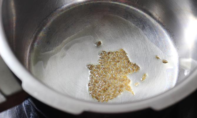 heat ghee for moong dal soup recipe