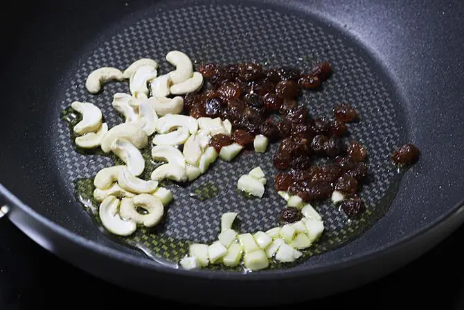 frying cashews for pineapple fried rice recipe