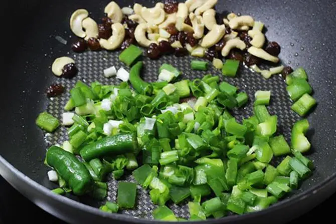 frying veggies for pineapple fried rice recipe