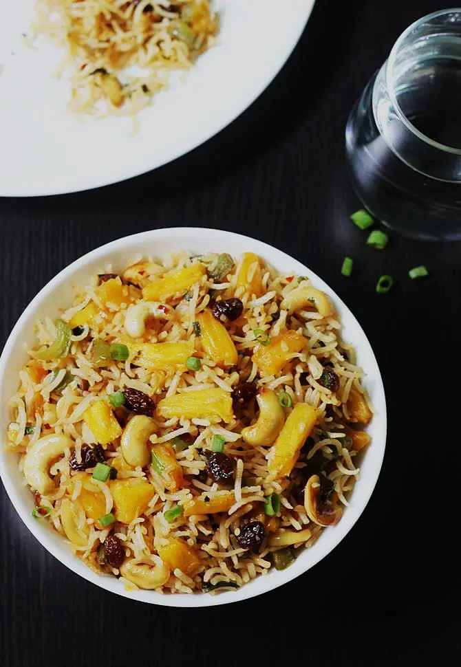 veg pineapple fried rice recipe