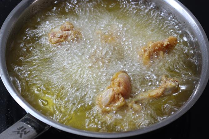 frying drummettes for chicken lollipop recipe