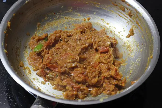 sauteing onion masala