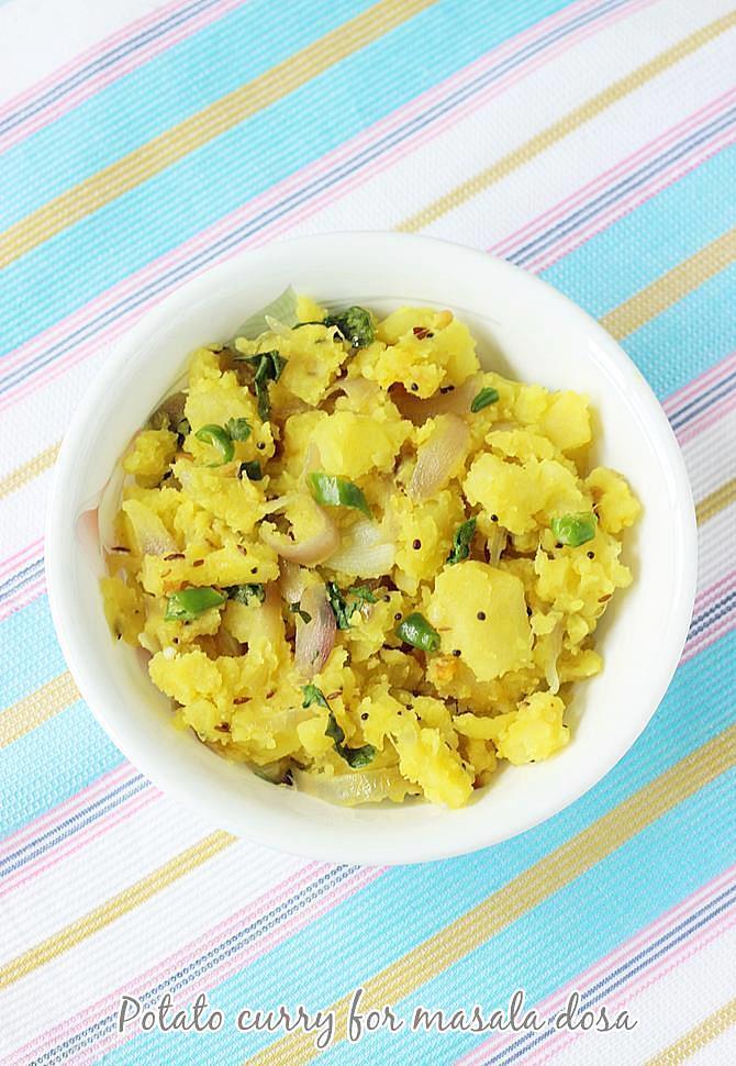 Potato masala recipe for dosa How to make potato masala for dosa