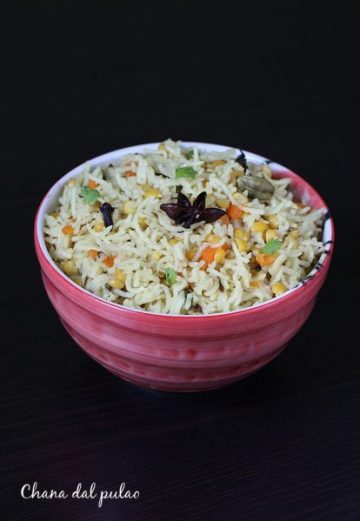 Chana dal pulao recipe | Chana dal rice recipe