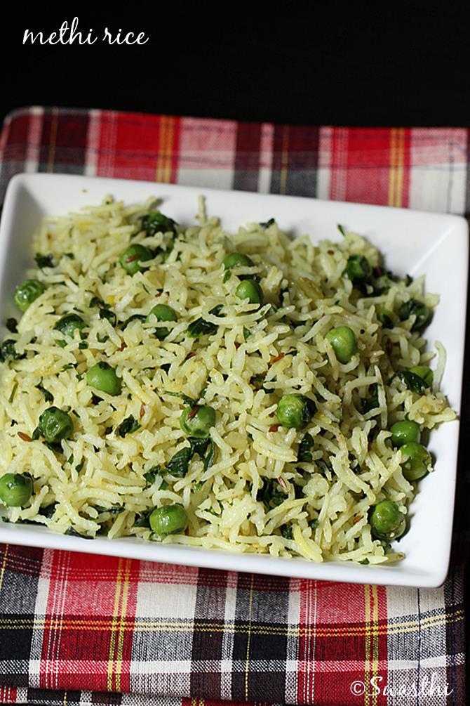 easy methi rice pulao