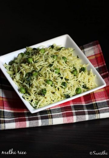 Methi rice recipe (Stovetop & instant pot)