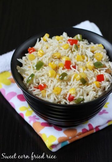 Sweet corn rice recipe | Sweet corn fried rice