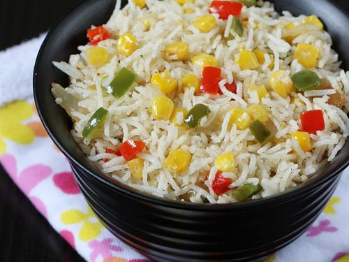 Sweet corn rice recipe | Sweet corn fried rice