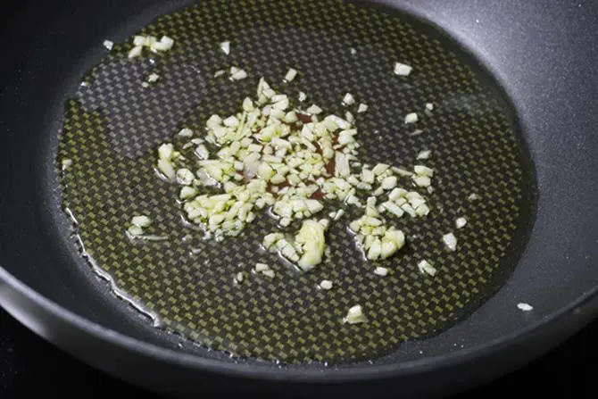 frying garlic